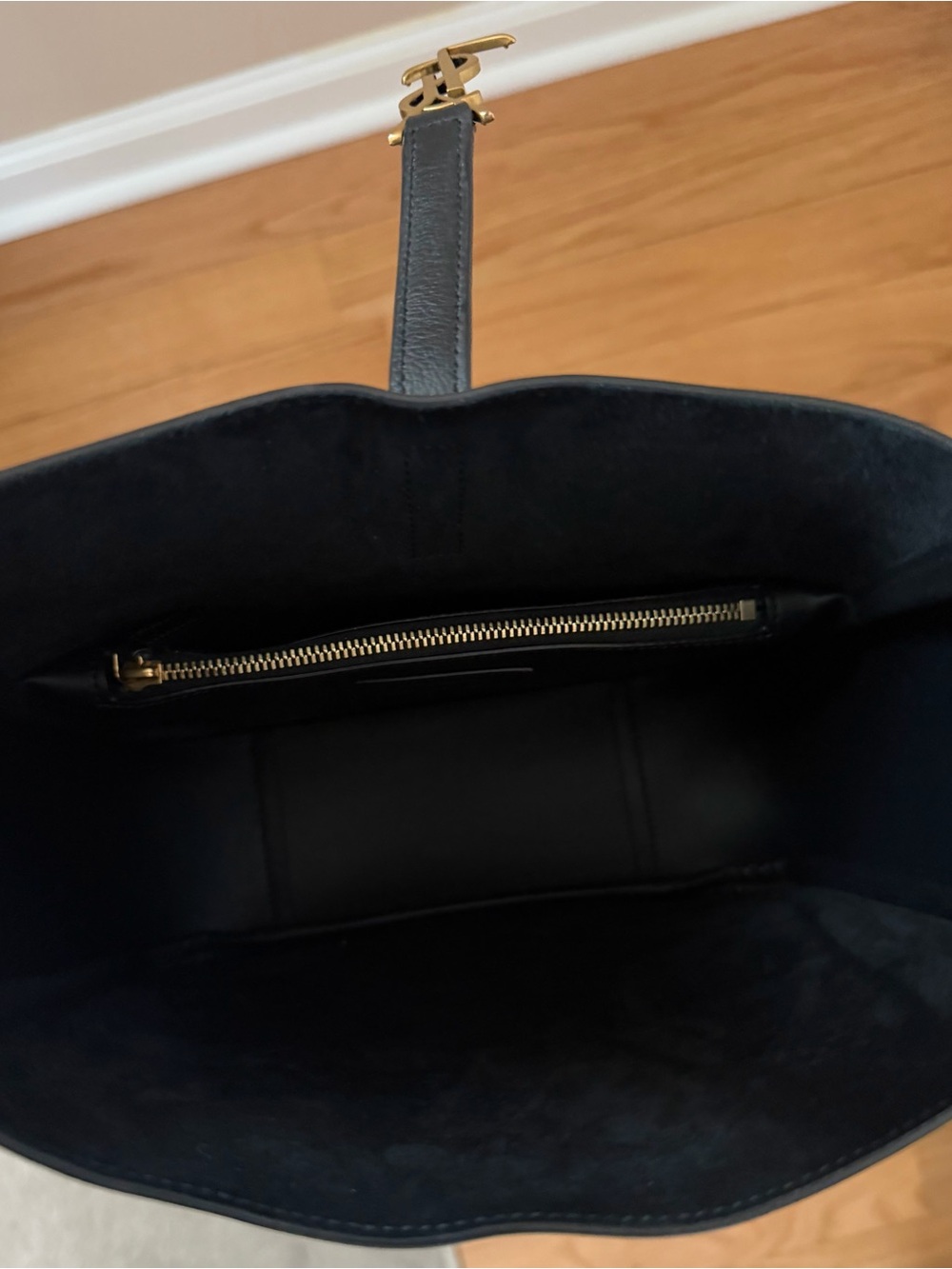 Saint Laurent Black Le A 5 7 Supple Hobo Small With Zoomoni Organizer - BNIB - Picture 13 of 16